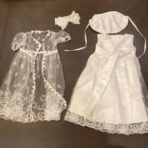 Handmade baptism/christening outfit for baby girl